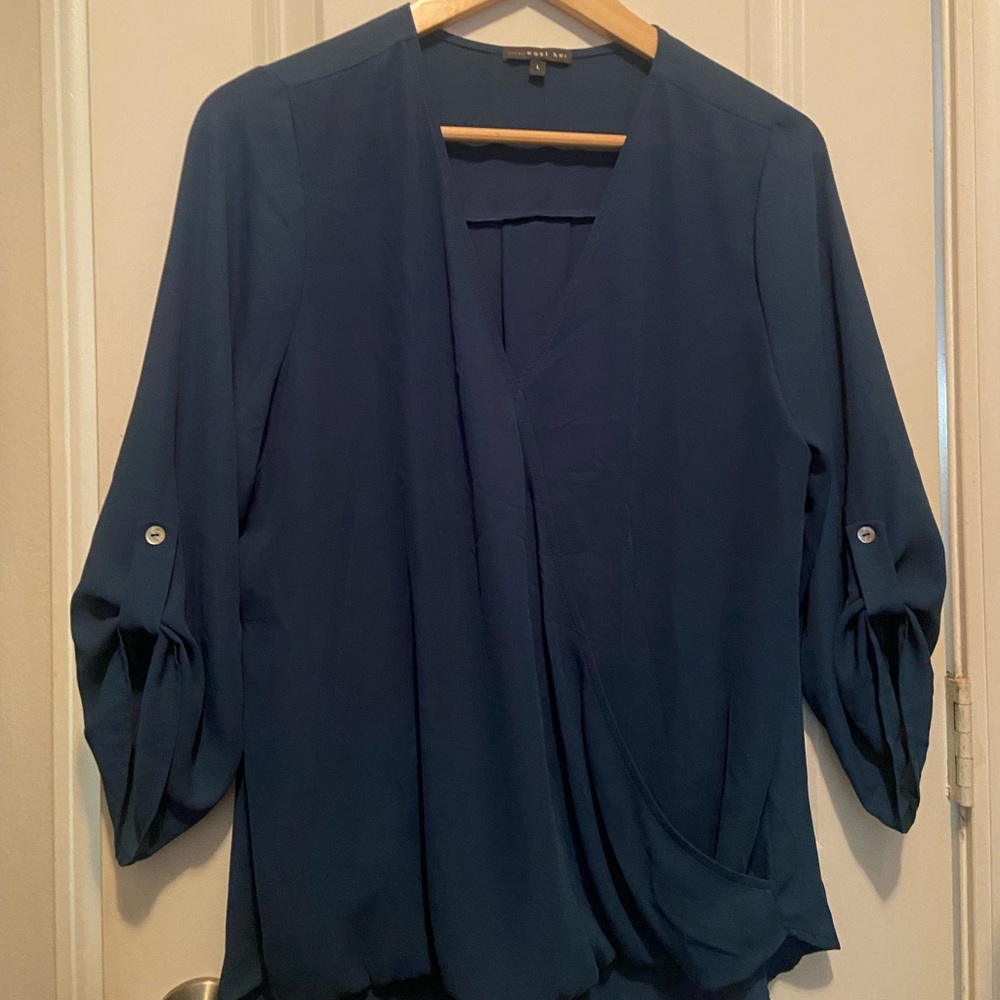 Blue Blouse Crossover front